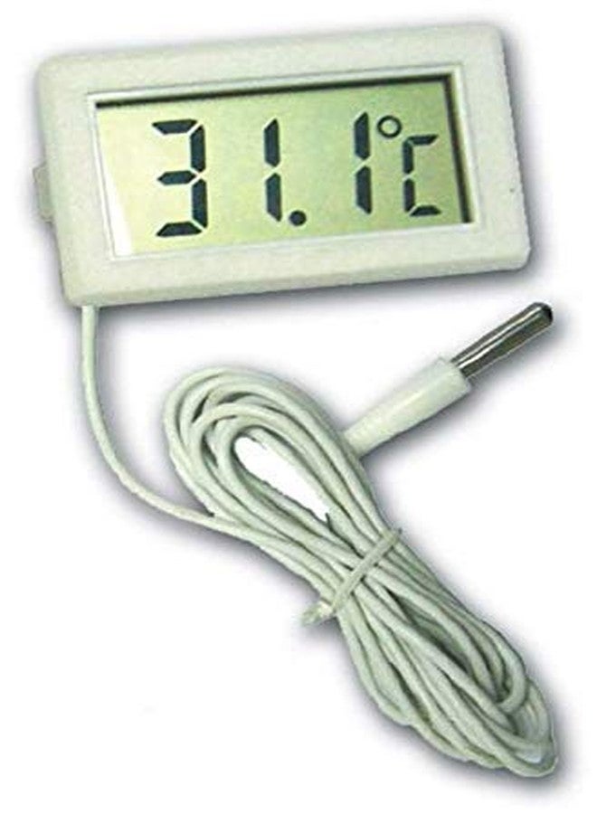 DHRUVPRO Digital Thermometer with LCD for Fridges Freezers, Black/White - Image 1